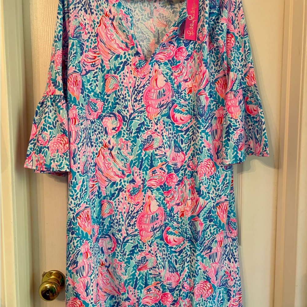 Colorful Lilly Pulitzer Tosha Treasure Trove Seashell Print Dress XXL NWT